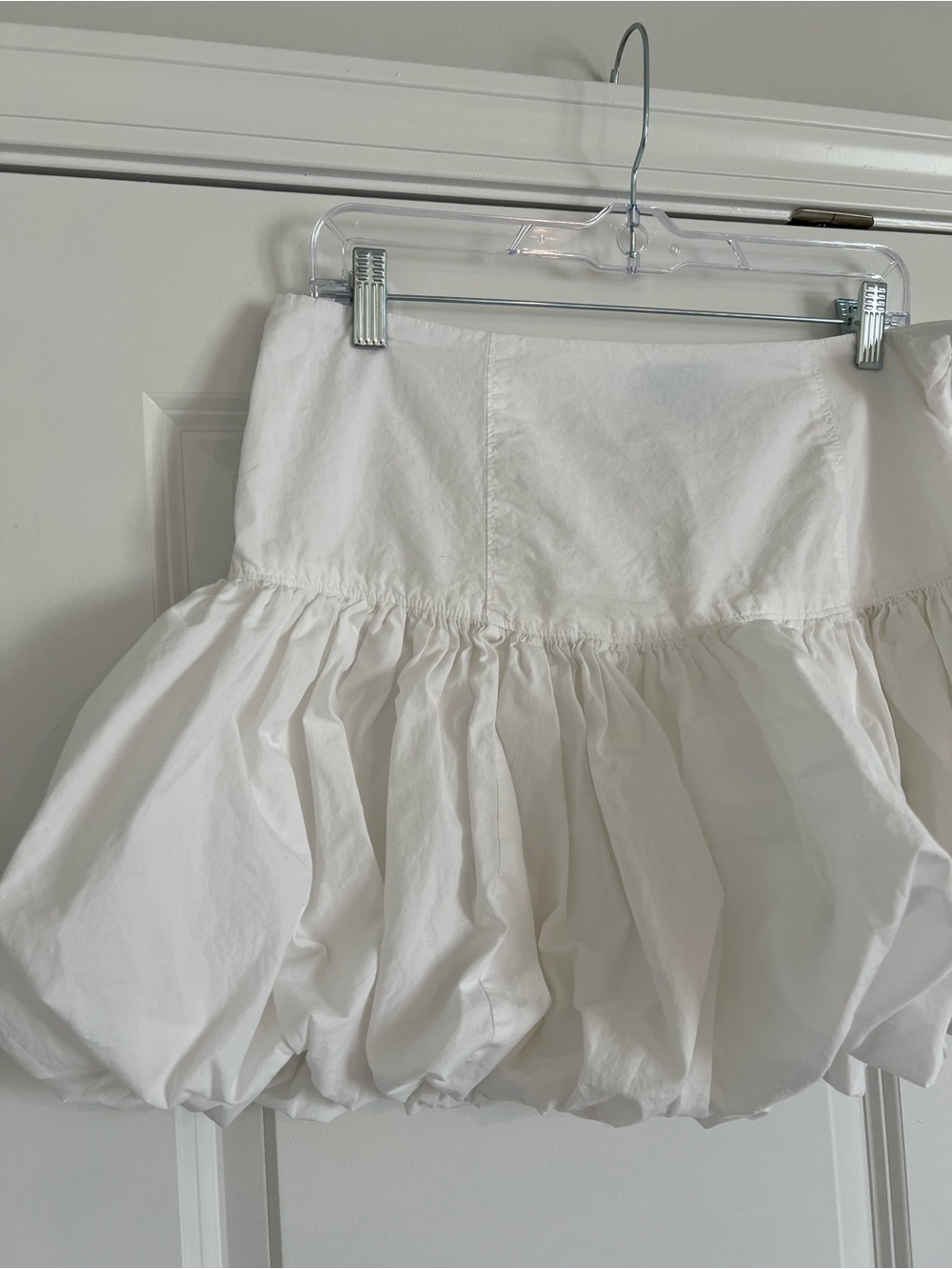 White Bubble Hem Mini Skirt - Picture 2 of 4